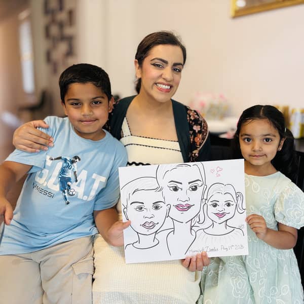 Elegant Caricatures for Our Team Event